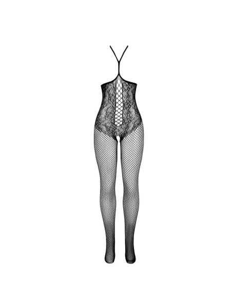 SUBBLIME 951849 BODYSTOCKING DE REJILLA COPA ABIERTA Y CUELLO HALTER NEGRO TALLA ANICA