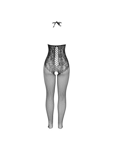 SUBBLIME 951849 BODYSTOCKING DE REJILLA COPA ABIERTA Y CUELLO HALTER NEGRO TALLA ANICA