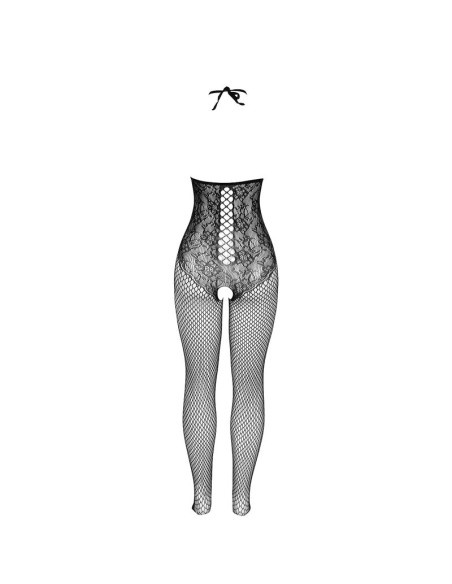 SUBBLIME 951849 BODYSTOCKING DE REJILLA COPA ABIERTA Y CUELLO HALTER NEGRO TALLA ANICA