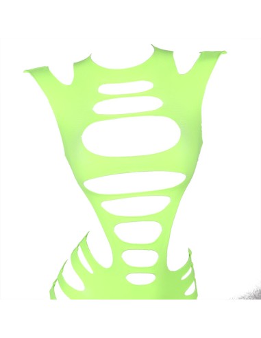 SUBBLIME 952280 BODYSTOCKING DE REJILLA ELSTICO MANGA LARGA VERDE TALLA ANICA
