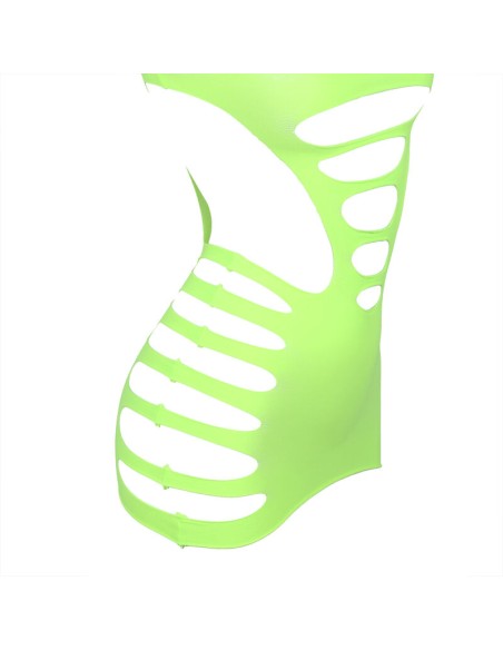 SUBBLIME 952280 BODYSTOCKING DE REJILLA ELSTICO MANGA LARGA VERDE TALLA ANICA
