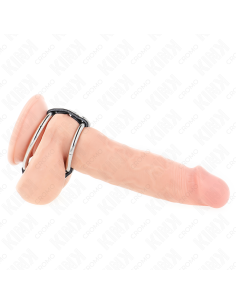KINK ANILLO PENE METAL DOBLE 38 CM A 5 CM CONECTADOS CON CUERO 2