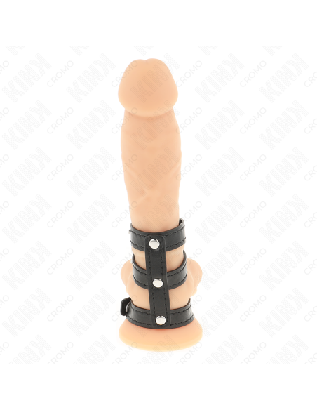 KINK ANILLO PENE POLIPIEL TRIPLE CON CIERRE A PRESIAN