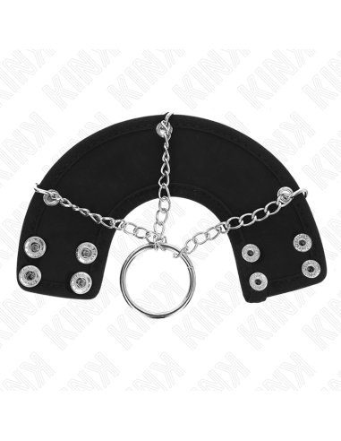 KINK ANILLO PENE 4 CM CADENA 7 CM METAL CON CINTURAN POLIPIEL