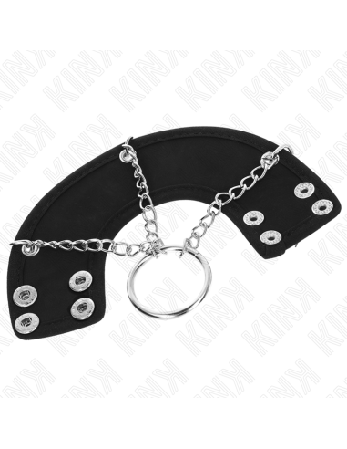 KINK ANILLO PENE 4 CM CADENA 7 CM METAL CON CINTURAN POLIPIEL