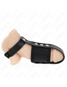 KINK ANILLO JAULA PENE CUERO CON CORREA DIVISORIA DE BOLAS RECUBIERTO AJUSTABLE