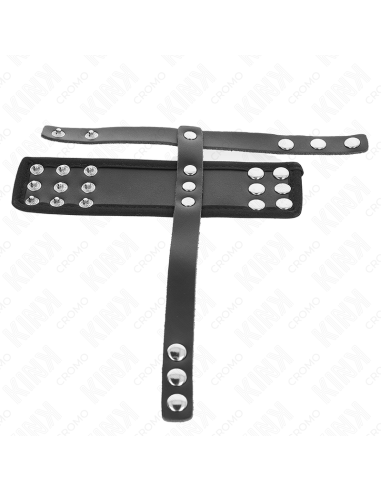 KINK ANILLO JAULA PENE CUERO CON CORREA DIVISORIA DE BOLAS RECUBIERTO AJUSTABLE