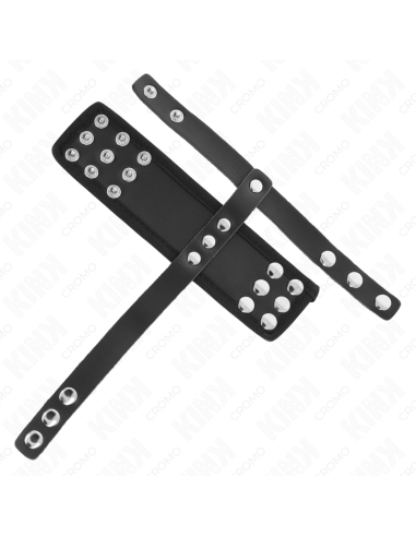 KINK ANILLO JAULA PENE CUERO CON CORREA DIVISORIA DE BOLAS RECUBIERTO AJUSTABLE