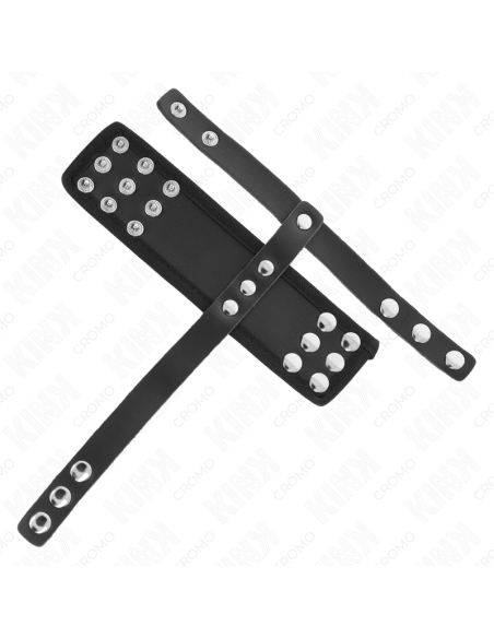 KINK ANILLO JAULA PENE CUERO CON CORREA DIVISORIA DE BOLAS RECUBIERTO AJUSTABLE KINK ANILLO JAULA PENE CUERO CON CORREA DIVISORIA DE BOLAS RECUBIERTO AJUSTABLE
