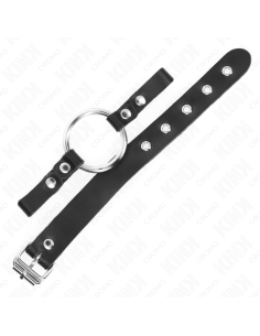 KINK ANILLO PENE POLIPIEL CON CIERRE DE HEBILLA 22 X 2 CM CON ANILLO METAL 4 CM