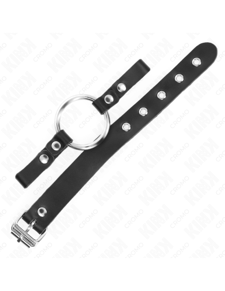 KINK ANILLO PENE POLIPIEL CON CIERRE DE HEBILLA 22 X 2 CM CON ANILLO METAL 4 CM