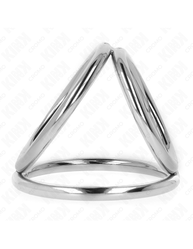 KINK ANILLO PENE TRIPLE METAL CROMADO 38 CM A 5 CM MODELO 2