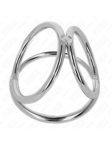 KINK ANILLO PENE TRIPLE METAL CROMADO 38 CM A 5 CM MODELO 2