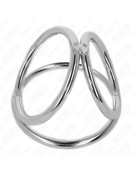 KINK ANILLO PENE TRIPLE METAL CROMADO 38 CM A 5 CM MODELO 2