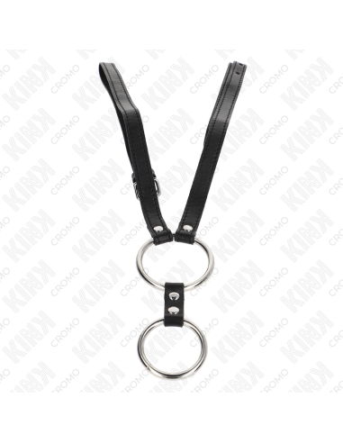 KINK ANILLO PENE DOBLE METAL 38 CM A 5 CM CON CINTURAN DE POLIPIEL 112 CM