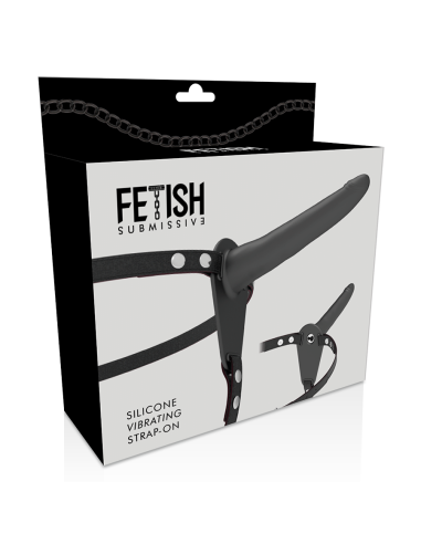 FETISH SUBMISSIVE ARNeS VIBRADOR SILICONA NEGRO 15CM