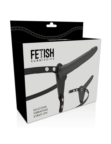 FETISH SUBMISSIVE ARNeS VIBRADOR SILICONA NEGRO 15CM