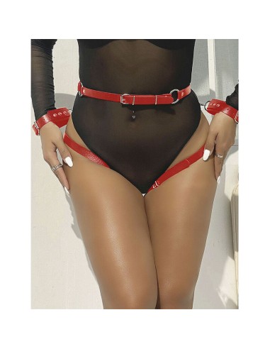 SUBBLIME 953706 ESPOSAS CON CINTURAN BONDAGE ROJO TALLA ANICA