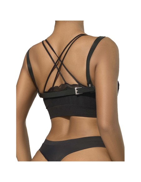 SUBBLIME 953713 CINTURAN DE BONDAGE PUNK HEBILLA METAL NEGRO TALLA ANICA
