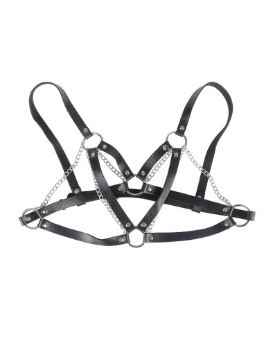 SUBBLIME 953713 CINTURAN DE BONDAGE PUNK HEBILLA METAL NEGRO TALLA ANICA