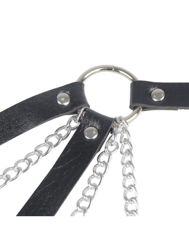SUBBLIME 953713 CINTURAN DE BONDAGE PUNK HEBILLA METAL NEGRO TALLA ANICA