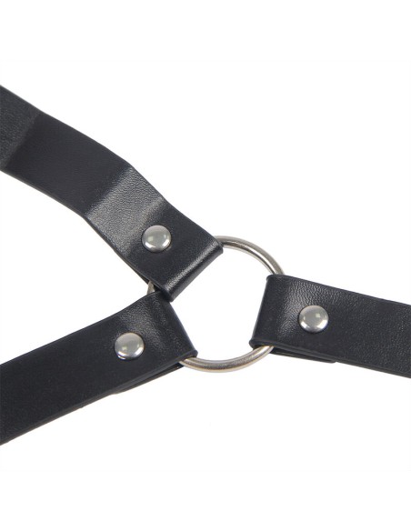 SUBBLIME 953720 PINZAS PARA EL PECHO CON CORREA DE CUERO BONDAGE NEGRO TALLA ANICA