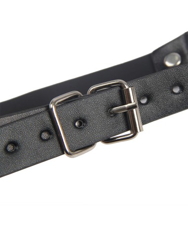 SUBBLIME 953720 PINZAS PARA EL PECHO CON CORREA DE CUERO BONDAGE NEGRO TALLA ANICA