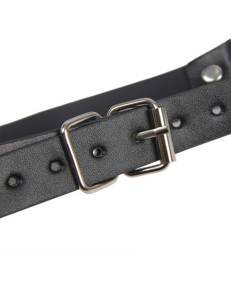 SUBBLIME 953720 PINZAS PARA EL PECHO CON CORREA DE CUERO BONDAGE NEGRO TALLA ANICA