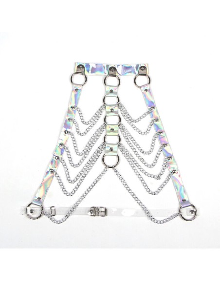 SUBBLIME 953737 ARNAS DE PECHO CON ANILLOS Y CADENAS PLATA TALLA ANICA