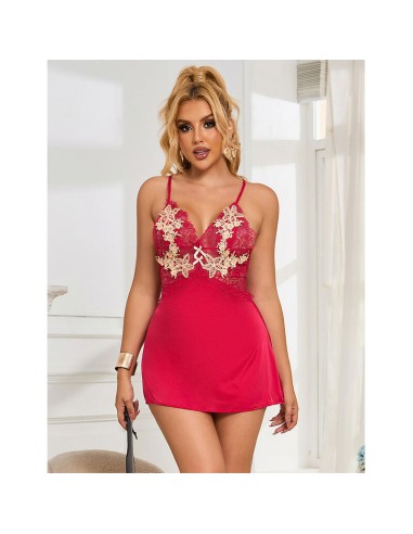 SUBBLIME 954130 BABYDOLL CON DISEAO FLORAL ROJO L XL