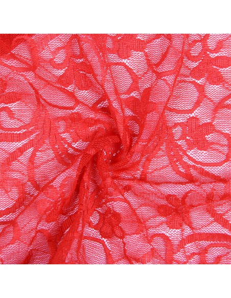 SUBBLIME 954208 BABYDOLL DE ENCAJE CON TIRANTES AJUSTABLES ROJO S M