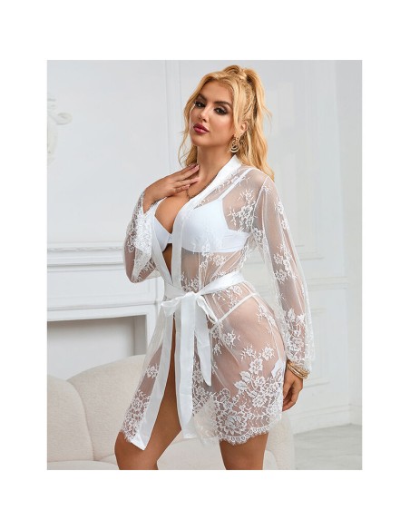 SUBBLIME 954369 CAMISAN DE MANGA LARGA CON DISEAO FLORAL BLANCO S M