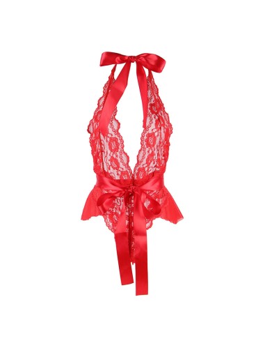 SUBBLIME 953980 BODY SEXY CON VOLANTES CINTURAN ROJO L XL