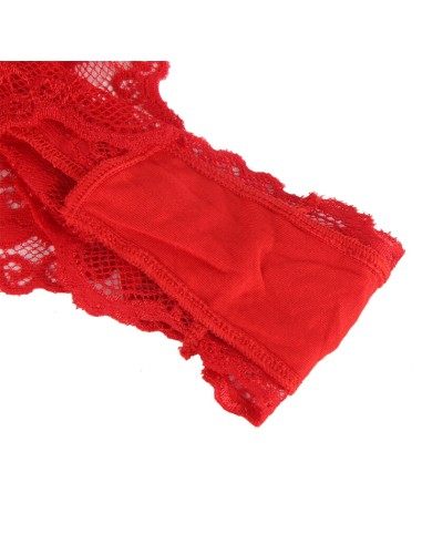 SUBBLIME 953980 BODY SEXY CON VOLANTES CINTURAN ROJO L XL