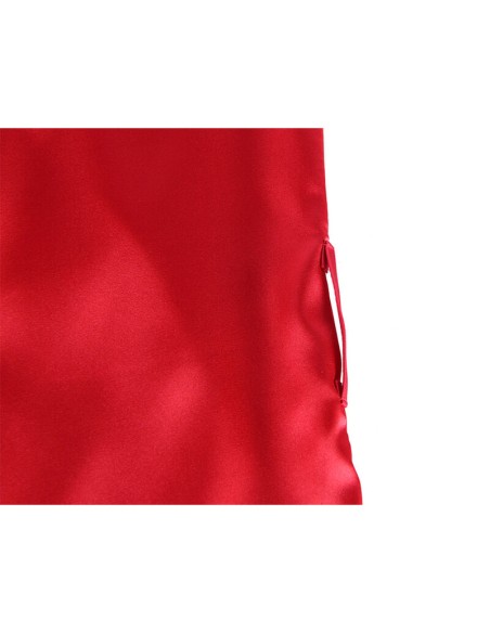 SUBBLIME 954017 CAMISOLA DE ENCAJE ESPALDA TRANSPARENTE TANGA ROJO NEGRO S M
