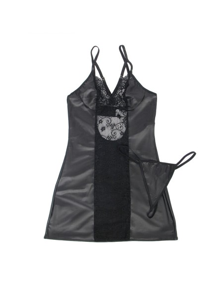 SUBBLIME 954161 VESTIDO TANGA CUERO NEGRO S M