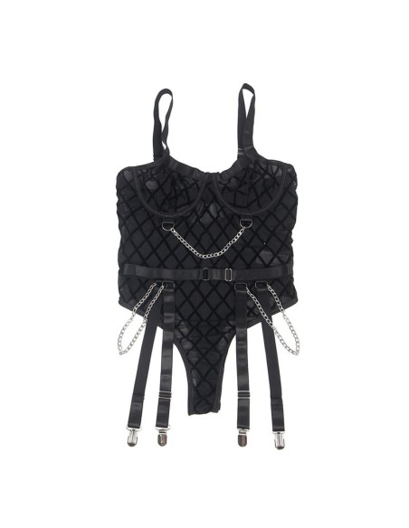 SUBBLIME 954260 BODY CON CADENAS LIGUEROS NEGRO S M