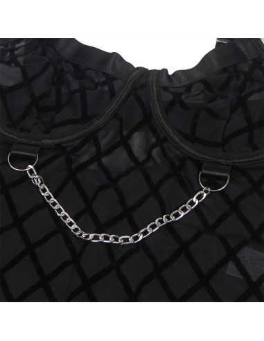 SUBBLIME 954260 BODY CON CADENAS LIGUEROS NEGRO S M