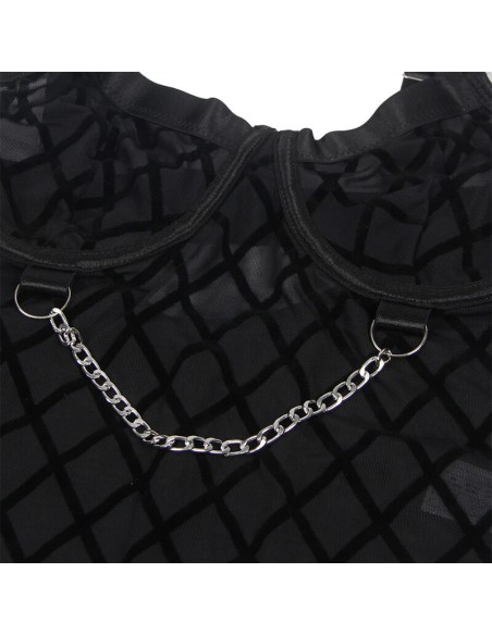 SUBBLIME 954260 BODY CON CADENAS LIGUEROS NEGRO S M