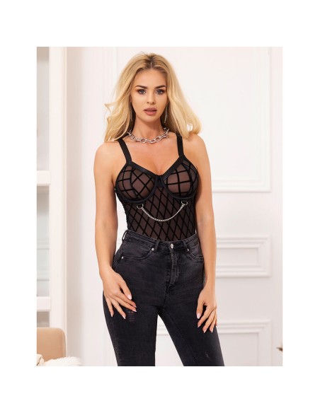 SUBBLIME 954260 BODY CON CADENAS LIGUEROS NEGRO S M