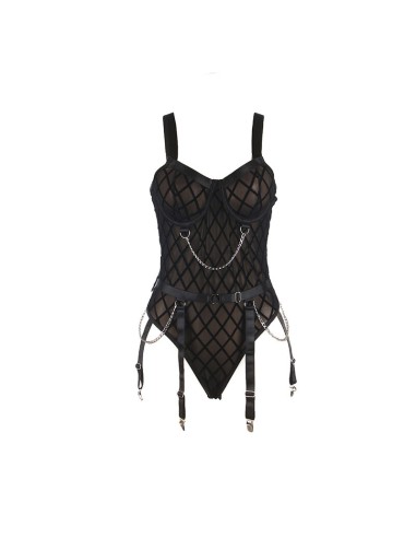 SUBBLIME 954277 BODY CON CADENAS LIGUEROS NEGRO L XL