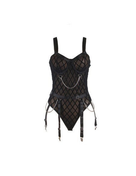 SUBBLIME 954277 BODY CON CADENAS LIGUEROS NEGRO L XL