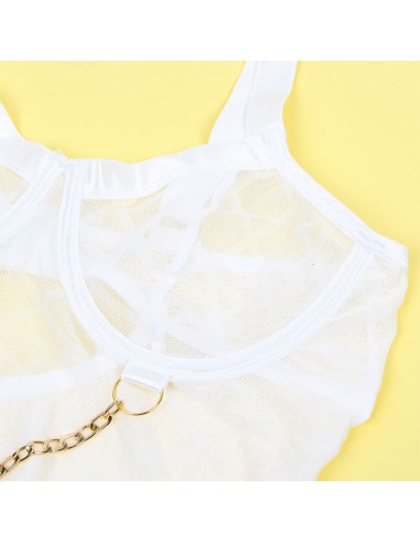 SUBBLIME 954284 BODY CON CADENAS LIGUEROS BLANCO S M