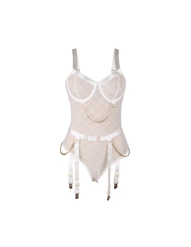 SUBBLIME 954291 BODY CON CADENAS LIGUEROS BLANCO L XL