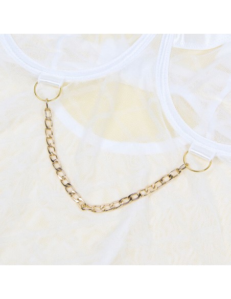 SUBBLIME 954291 BODY CON CADENAS LIGUEROS BLANCO L XL