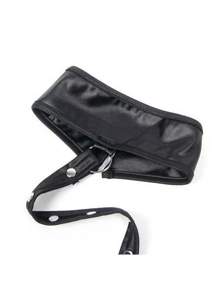 SUBBLIME 954406 VESTIDO BONDAGE DE CUERO NEGRO S M