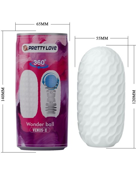 PRETTY LOVE VENUS X MASTURBADOR MASCULINO MODELO 3 BLANCO