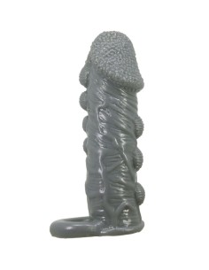PRETTY LOVE FUNDA REALASTICA ALARGADORA Y RETARDANTE PARA PENE GRIS 2