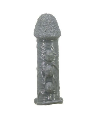 PRETTY LOVE FUNDA REALASTICA ALARGADORA Y RETARDANTE PARA PENE GRIS
