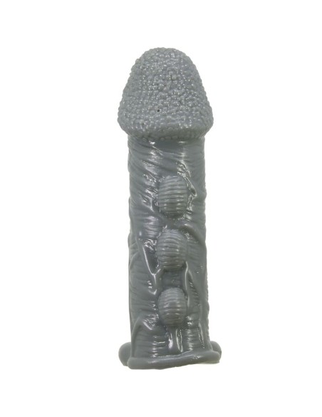 PRETTY LOVE FUNDA REALASTICA ALARGADORA Y RETARDANTE PARA PENE GRIS